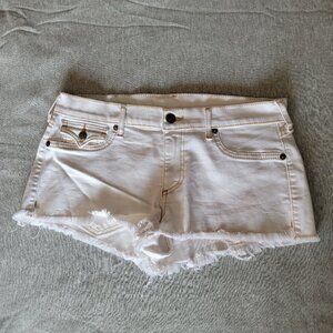 TRUE RELIGION Sz 30 White Jean Shorts